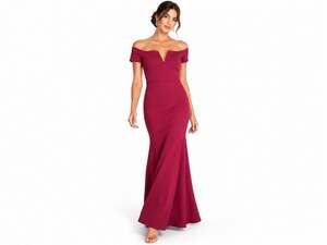 Lulus Magenta Off Shoulder Mermaid Maxi Dress S Formal Wedding Guest “Lynne”